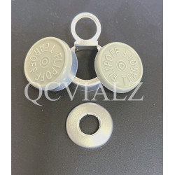 West 20mm Flip Off-Tear Off® Vial Seals, Misty Gray, Bag 1000