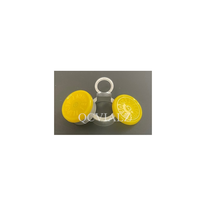 West 20mm Yellow Flip Off-Tear Off® Vial Seals, manufactured by West Pharma