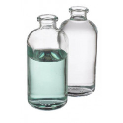 60ml Clear Molded Serum Bottle Vials, USP Type 1 Glass, 20mm Crimp, 72 piece module