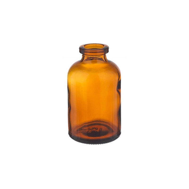 30ml Amber Serum Vials, molded serum bottle style, USP type 1 amber borosilicate glass