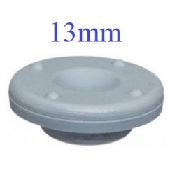 13mm Flat Wafer Stopper, Chlorobutyl Rubber, Non-Coated, Bag of 1,000