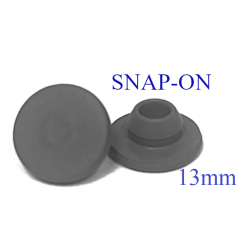 13mm Snap On Style Chlorobutyl Vial Stoppers, bag of 1,000