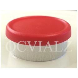West Matte 20mm Red Flip Cap Vial Seals, West Pharma, Bag of 1,000