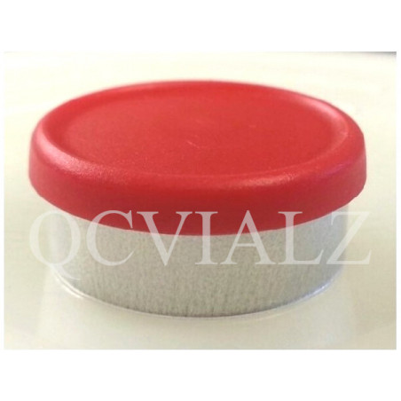 West Matte 20mm Red Flip Cap Vial Seals, West Pharma, Bag of 1,000