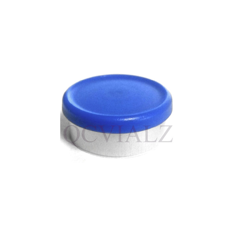 West Matte 20mm Royal Blue Flip Cap Vial Seals, West Pharmaceuticals