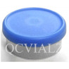 West Matte 20mm Light Blue Flip Cap Vial Seals, West Pharma, Bag of 1,000
