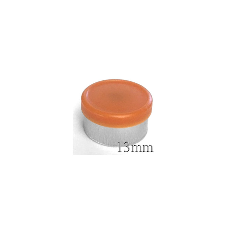 Rust Orange 13mm West Matte Flip Cap Vial Seals, Bag of 1,000