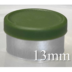 Avocado Green13mm West Matte Flip Cap Vial Seals, Bag of 1,000