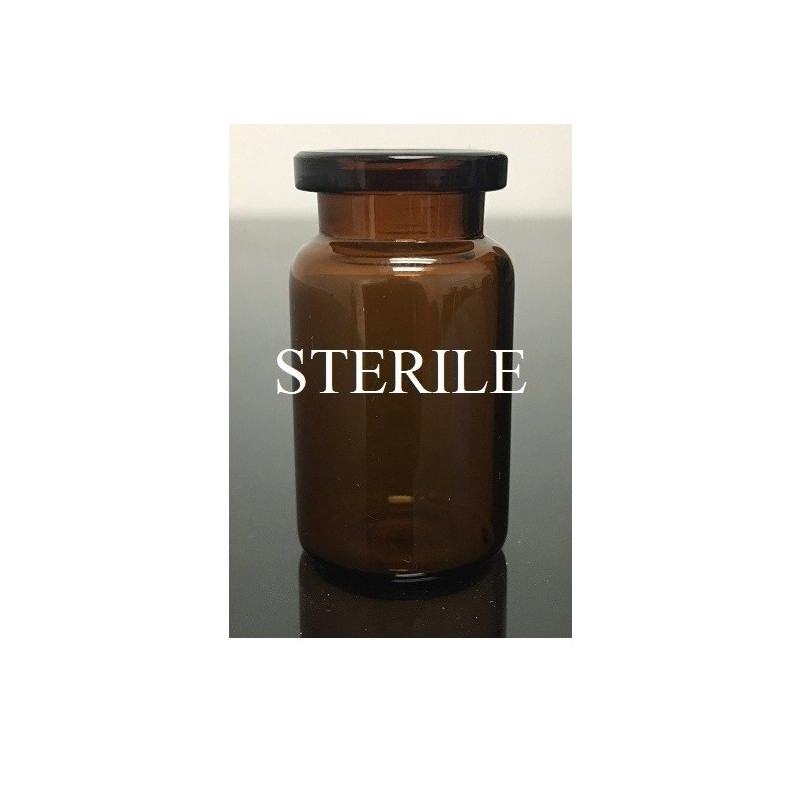 Sterile 6mL Amber Open Vials, Ready to Fill, Tray of 176 pieces