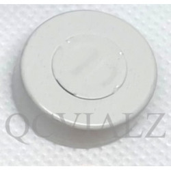 White 20mm Center Tear Out Unlined Aluminum Vial Seals, Bag of 1000