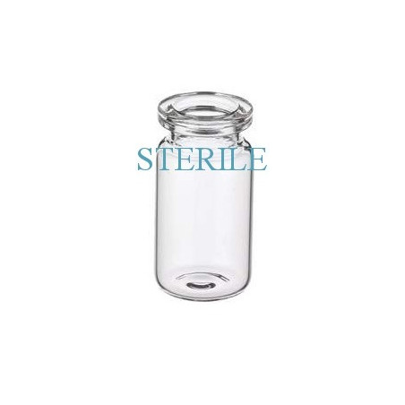 Sterile 10mL Clear Open Vials, Ready to Fill, 24x50mm, Tray of 145 Pieces