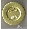 Gold 30mm Center Tear Aluminum Serum Bottle Vial Seal, Pack of 250