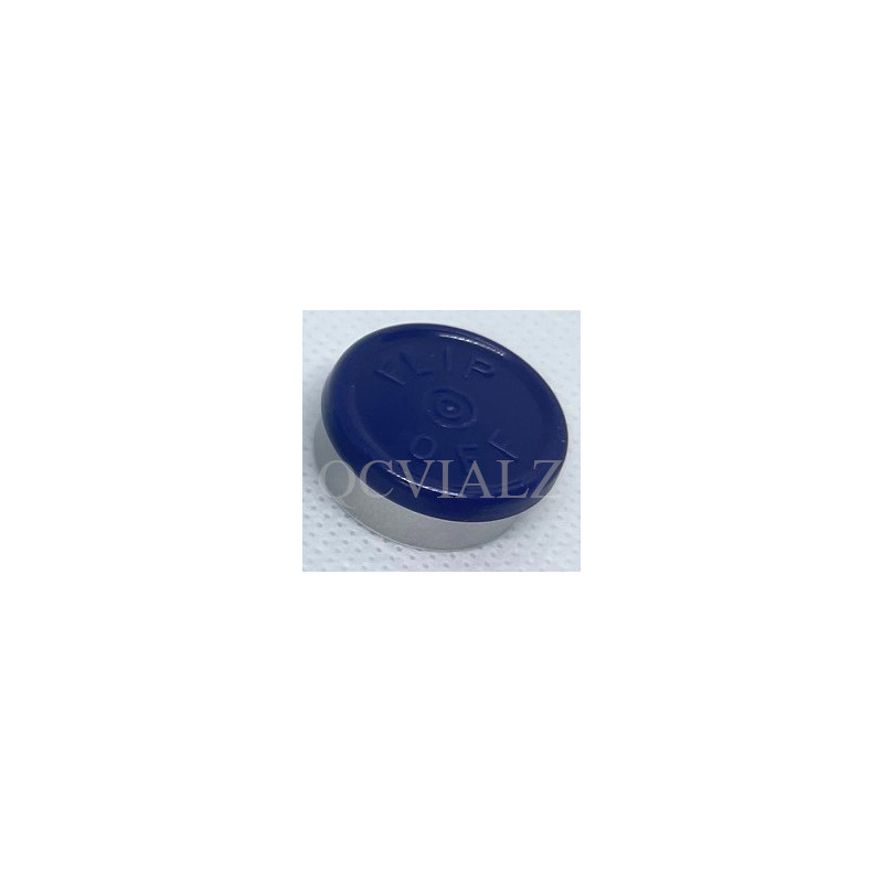 20mm Dark Blue Flip Off® Vial Seals, manufactured by West Pharmaceuticals