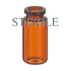 Sterile 10mL Amber Open Vials, Ready to Fill, Case of 435 pieces