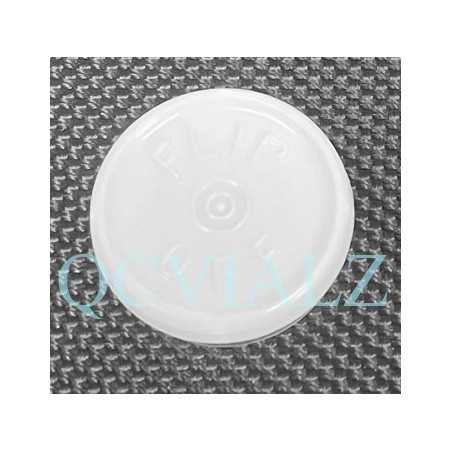 20mm White Flip Off® Vial Seals, West Pharma, pack of 100 pieces. QCVIALZ catalog no. FO20WHT-100