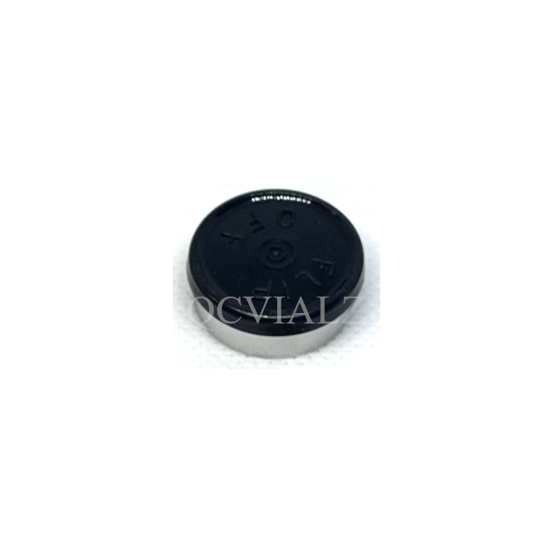 20mm Black Flip Off® Vial Seals, West Pharma, Pack of 100. QCVIALZ catalog no. FO20BLK-100