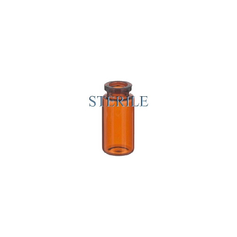 Sterile 10mL Amber Open Vials, Ready to Fill, Tray of 145 pieces