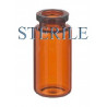 Sterile 10mL Amber Open Vials, 24x50mm, Ready to Fill, Tray of 145 pieces