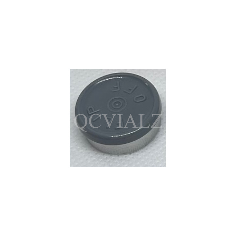 20mm Dark Gray Flip Off® Vial Seals, West Pharma, Pk of 100, QCVIALZ catalog no. FO20DGY-100