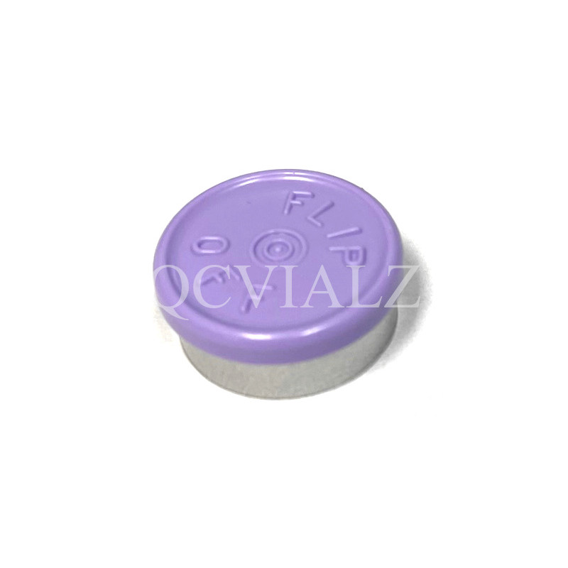 20mm Lavender Flip Off® Vial Seals, West Pharma, Pk of 100 pieces. QCVIALZ catalog no. FO20LAV-100