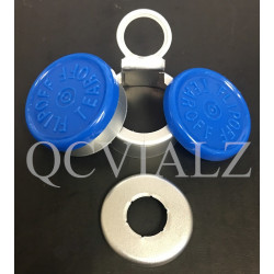 West 20mm Flip Off-Tear Off® Vial Seals, Royal Blue, Pack of 100 pieces. QCVIALZ catalog no. FOTO20RBL-100