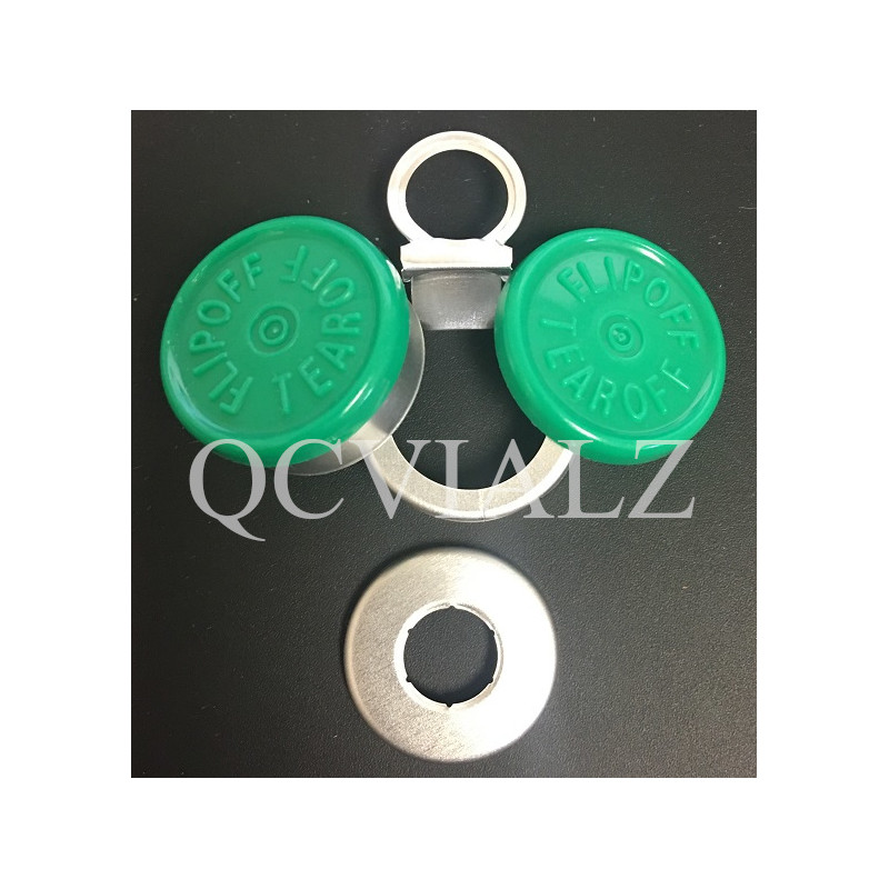 West 20mm Flip Off-Tear Off® Vial Seals, Green, Bag 1000