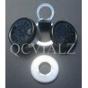 West BLACK 20mm Flip Off-Tear Off® Vial Seals manufactured by West Pharmaceutical. FOTO20BLK