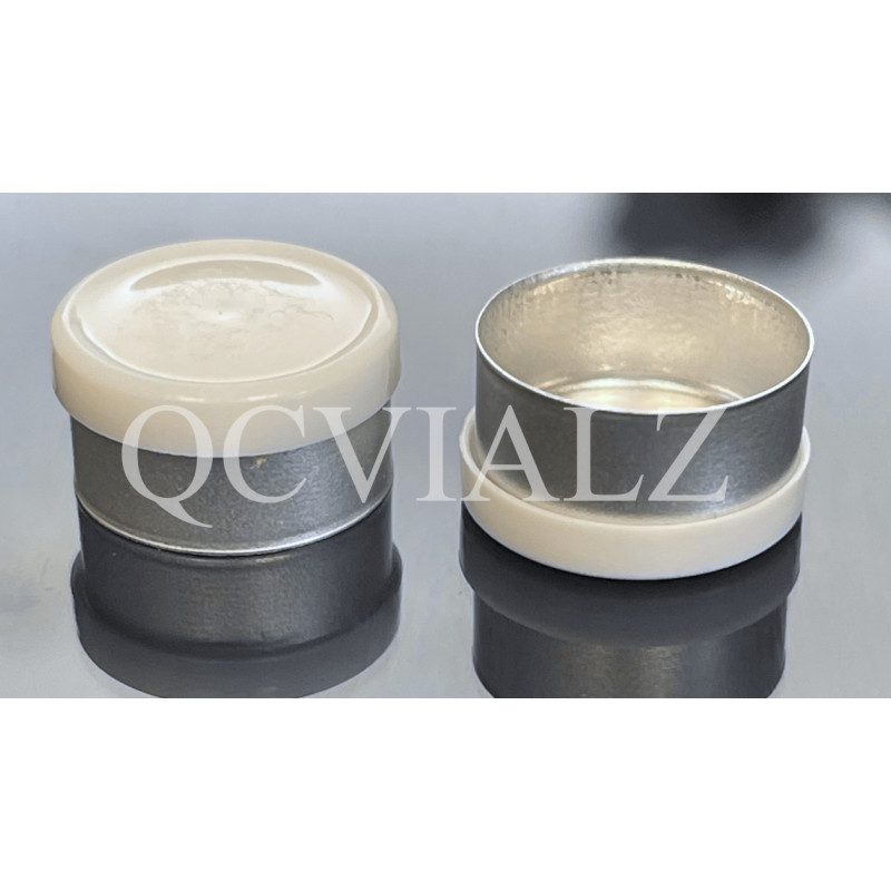 White 13mm Smooth Gloss Flip Cap Vial Seal, West Pharma, Bag of 1,000