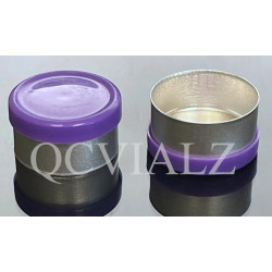 Purple 13mm Smooth Gloss Flip Cap Vial Seal, West Pharma, Bag of 1,000