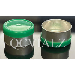 Green 13mm Smooth Gloss Flip Cap Vial Seal, West Pharma, Pack of 100 pieces. QCVIALZ catalog no. WSC13GRN-100