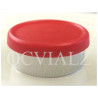 West Matte 20mm Red Flip Cap Vial Seals, West Pharma, pack of 100. QCVIALZ catalog no. WMC20RED-100