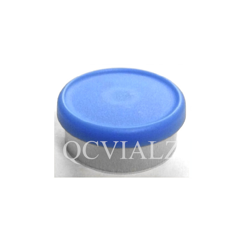 West Matte 20mm Light Blue Flip Cap Vial Seals, West Pharma, Pack of 100