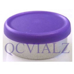 West Pharmaceuticals manufactured PURPLE 20mm matte flip cap vial seals. QCVIALZ catalog no. WMC20PPL-100