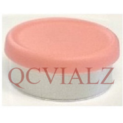 West Matte 20mm Peach Flip Cap Vial Seals, West Pharmaceuticals. QCVIALZ catalog no. WMC20PCH-100