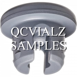 20mm 2-Leg Lyophilization Vial Stopper, Sample Pack of 10 Pieces. QCVIALZ Catalog No. TLS20-sp10
