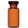 ISO 2R Amber Serum Vials, 16x35mm, Tray of 264 pieces. QCVIALZ catalog no. 62413P-2