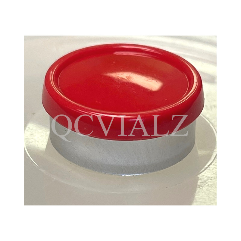 Red 20mm Glossy USA Flip Cap Vial Seals, Bag of 1,000