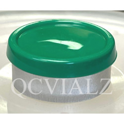 Green 20mm Superior Flip Cap Vial Seals, Pack of 100. QCVIALZ catalog SFC20GRN-100