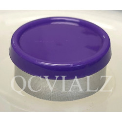 Purple 20mm Superior Flip Cap Vial Seals, Pack of 100. QCVIALZ catalog no. SFC20PPL-100