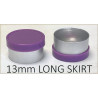 Purple 13mm Long Skirt Flip Cap Vial Seal, Pack of 100