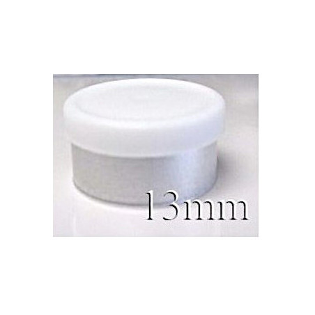 White 13mm West Matte Flip Cap Vial Seals, manufactured by West Pharmaceuticals