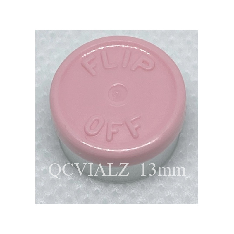 Gloss Pink 13mm Flip Off® Vial Seals, West Pharmaceutical, Bag of 1,000