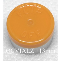 Faded Light Orange 13mm Flip Off® Vial Seals, West Pharmaceutical, Bag...