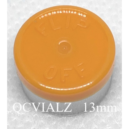 Faded Light Orange 13mm Flip Off® Vial Seals, West Pharmaceutical, Bag of 1,000