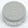 Misty Gray 13mm Flip Off® Vial Seals, West Pharmaceutical. QCVIALZ catalog No. FO13MSG-1K