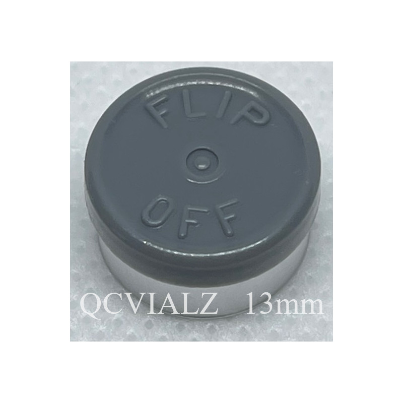 Dark Gray 13mm Flip Off® Vial Seals, West Pharmaceutical, Bag of 1,000
