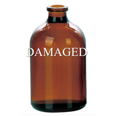 100mL Amber Serum Vials, damaged partial modules of 40-50