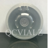 20mm Flip Up-Tear Down Vial Seals, Clear on Silver, Pack of 100. QCVIALZ catalog no. FUTD20CSV-100