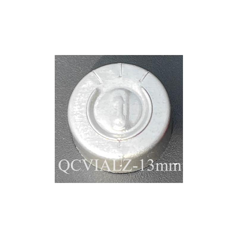 13mm Full Tear Off Aluminum Vial Seals, Natural Silver, Bag of 1,000