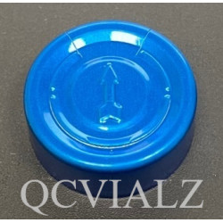 20mm Full Tear Off Aluminum Vial Seals, Sapphire Blue, Bag of 1,000